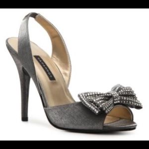 NEW Caparros Crystal Bow Slingback Silver 7.5